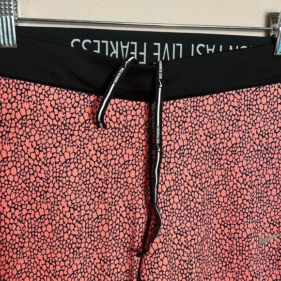 Nike Women's Dri-Fit AOP Relay Crop Running Tights size M Drawstring - Picture 3 of 11